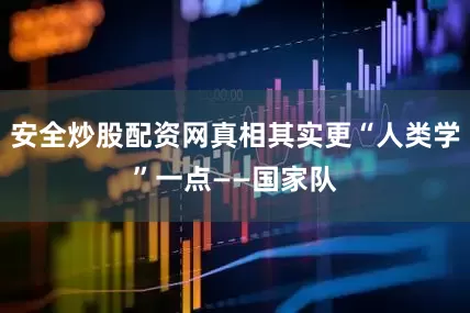 安全炒股配资网真相其实更“人类学”一点——国家队