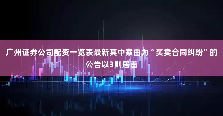 广州证券公司配资一览表最新其中案由为“买卖合同纠纷”的公告以3则居首