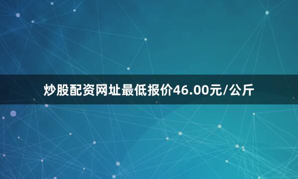 炒股配资网址最低报价46.00元/公斤