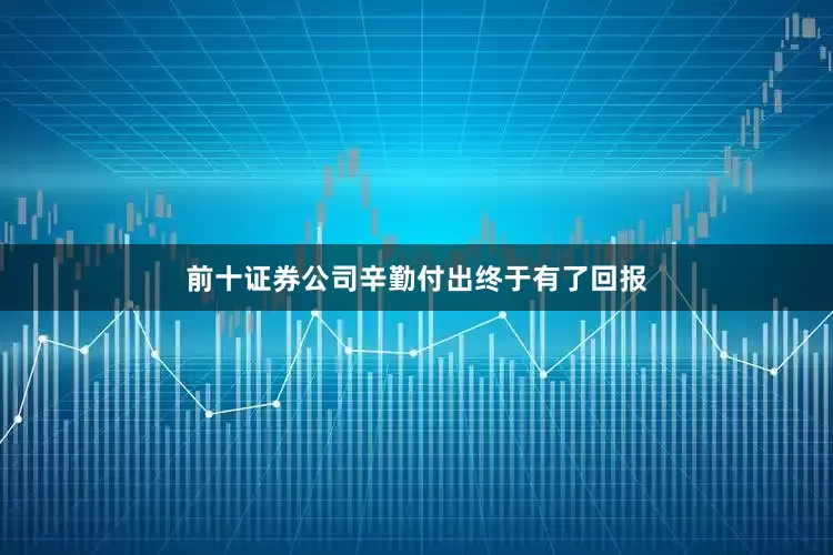 前十证券公司辛勤付出终于有了回报